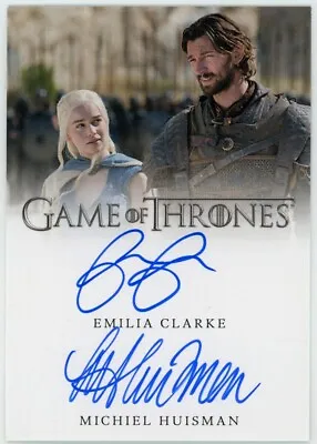 Game Of Thrones Art & Images Emilia Clarke & Michiel Huisman Autograph 27/33 • $2095