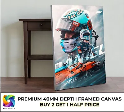 Formula One Daniel Ricciardo F1 Car Large CANVAS Art Print Gift A0 A1 A2 A3 • £19