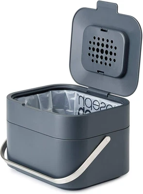 $77.80 • Buy Joseph Joseph Stack 4 Food Waste Caddy With Odour Filter - Graphite