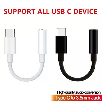 USB C Type C To 3.5mm Jack Headphone Adapter For Apple IPhone 15 Pro Max Plus • £1.95