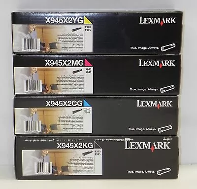 Original Lexmark X945X2CG X945X2MG X945X2YG X945X2KG Black Cyan Yellow Magenta • £53.84