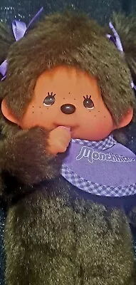 Vintage Monchhichi Purple Bib Thumb Sucking Doll • $34.90