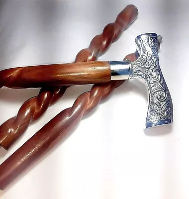 Vintage Style Antique Derby Designer Brass Handle Wooden Walking Stick Cane Gift • $31.50