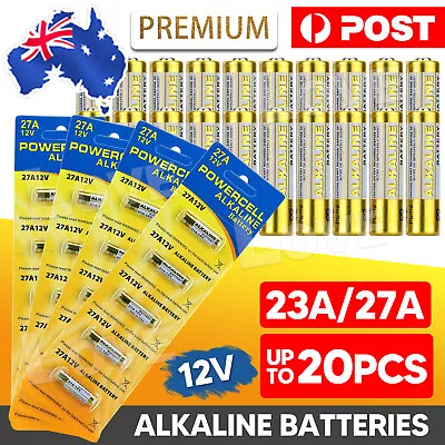 27A LR27A  A23 23A 23GA 23AE 12V Alkaline Batteries For Garage Car Remote Alarm • $4.45