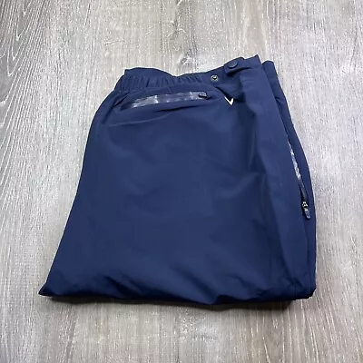 Callaway Weather Series Water Resistant Rain Pants Elastic Waist Golf Navy XL • $44.95