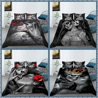 £39.59 • Buy Beauty Skeleton Duvet Cover Boys Children Teenagers Skeleton Bedding Set