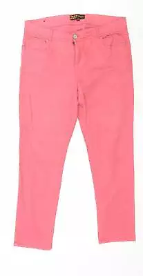 24/7 Authentic Denim Womens Pink Cotton Skinny Jeans Size 16 L28 In Regular Butt • £5.25