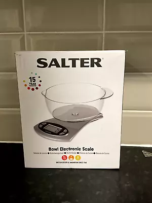 Salter Silver Electronic Add & Weigh Kitchen Scale Scales With Bowl • £19.99