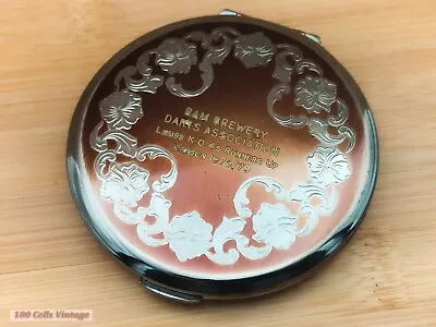 Kigu Silver/Copper Colour INSCRIBED-Vintage Ladies Powder Compact -0ma • $25.25