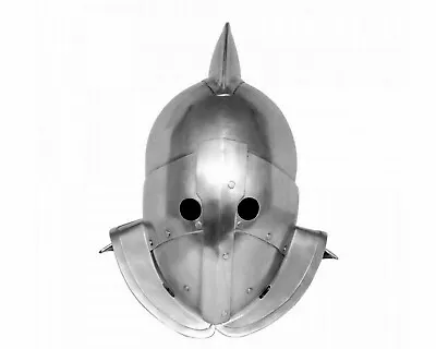 Medieval Gladiator Helmet Hoplomachus ARP Roman Armor Gladiator Secutor Helmet • £126.91