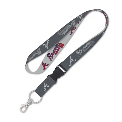 Atlanta Braves Gray Key Chain Lanyard Detachable Buckle 1  Width 22  Long  • $11.76