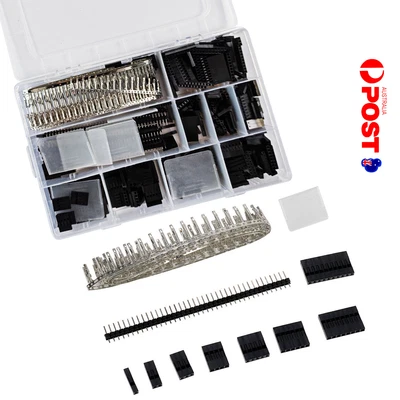 $16.99 • Buy 1450Pcs 2.54mm Dupont Wire Jumper Cable Pin Header Connector Housing Crimp Kit  