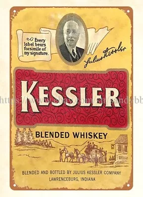 Decorationed S Kessler Blended Whiskey Coffee House Liquors Bar Metal Tin Sign • $18.96