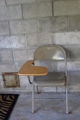 Antique School Desk With Fold Up Chair Combo • $75