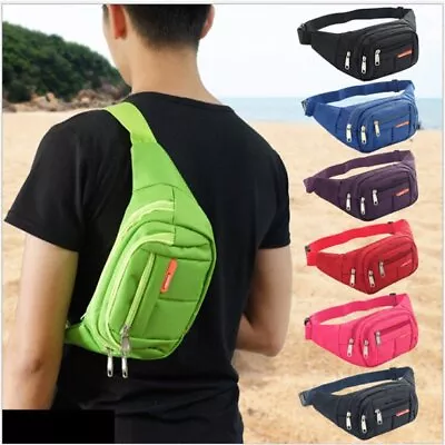 Men Women Fanny Pack Belt Waist Bag Cross Body Sling Shoulder Travel Sport Pouch • $6.92