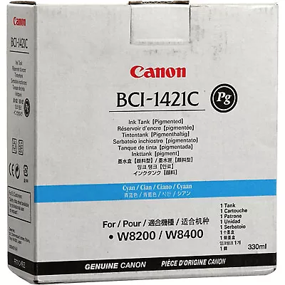 Original Ink CANON W8200 W8400 P Pg / BCI-1421C Cyan Ink Cartridge • £142.31