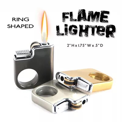 **METAL** Mini Ring Lighter 'Man Gift' Idea 3 Colors Butane Gas Flame Refillable • $8.99