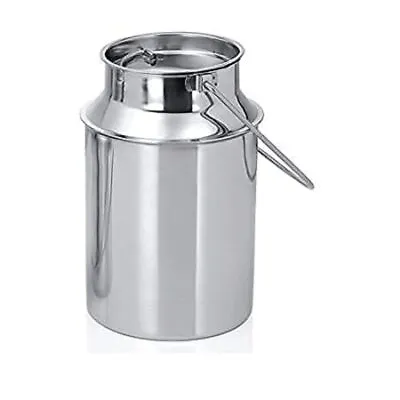 Stainless Steel Milk Storage Can With Lid 10 L • £45.44