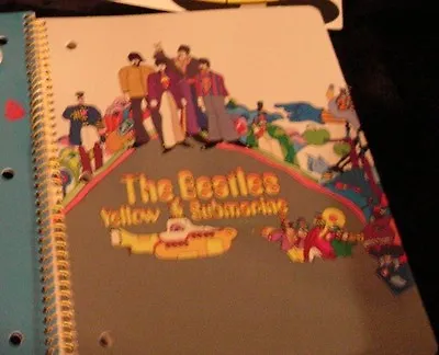 The Beatles Yellow Submarine Spiral Notebook  & 2 Portfolios Pocket Folders • $9.50