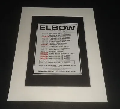 £7.50 • Buy ELBOW 2017 Tour-mounted Original Advert