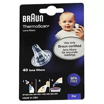 Braun ThermoScan Lens Filters 40 Each By Vicks • $35.09