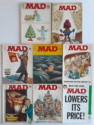 LOT Of 8 - 1975 MAD Magazine Jan March April June July Sept Oct Dec - Movies+ • $11.96