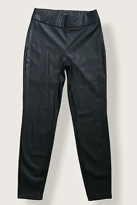 J Crew Women's Vegan Leather High Rise Legging Skinny Pants Black-Small • $17.99