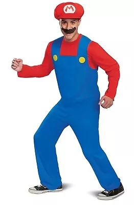 Disquise Super Mario Adult Costume Size M 38-40 Official Nintendo Cosplay NEW • $39.50