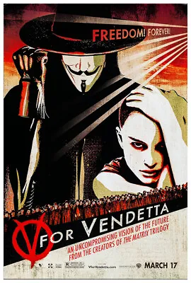 V For Vendetta  - Natalie Portman - Movie Poster - 2006 - Teaser #1 • $10.99
