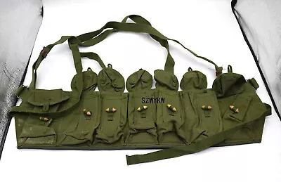 ORIGINAL SURPLUS VIETNAM WAR CHINESE TYPE 7.62mm 63（68）CHEST RIG AMMO POUCH 　 • $27.80