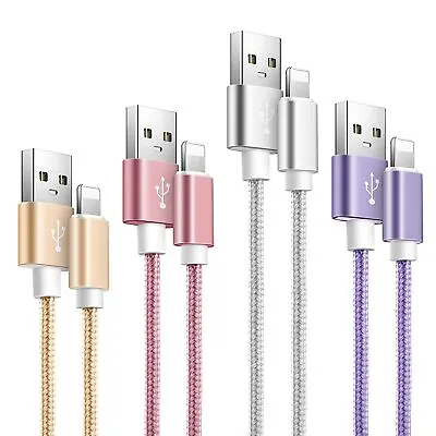 Heavy Duty USB Charger For Apple IPhone13 12 11 6 5 7 8 Data Lead Cable 1m 2m 3m • £3.25