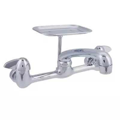 Homewerks Wall Mount Kitchen Faucet 3190-41-CH-BC-Z With Soap Dish Chrome New • $50