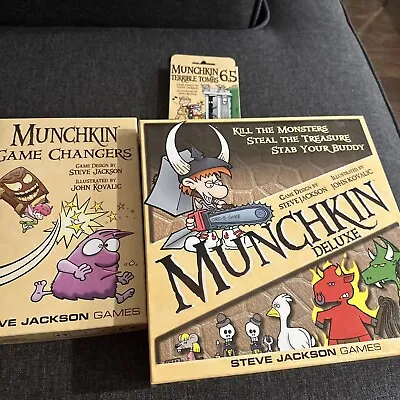 MUNCHKIN Deluxe BUNDLE 2 3 4 5 6 6.5 7 8 CARD GAME SET LOT GAMES • $102.50