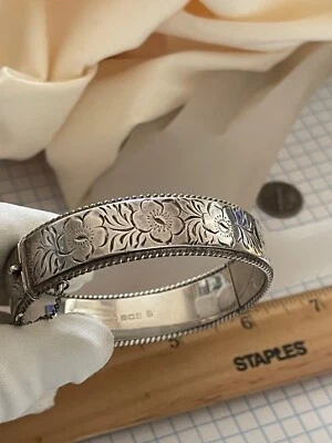 $155.38 • Buy Antique Vintage English 6 Hallmarked Sterling Silver Bracelet, Very Pretty!!