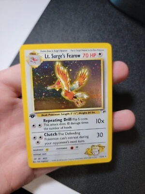$10.50 • Buy NM+ (1st Edition) Pokemon LT. SURGE'S FEAROW Card GYM HEROES Set 7/132 Holo Rare