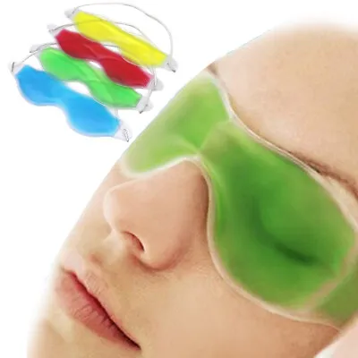 Soothing Gel Eye Mask Hot Cold Relaxing Headache Relief Stress Migraine Cooling • £3.99