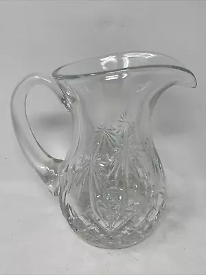 Waterford Crystal Palm Tree Pitcher Jug Vase  Vintage Excellent Condition • $175