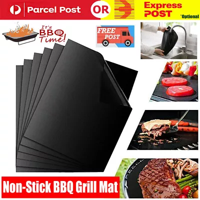 BBQ Grill Mat Reusable Sheet Resistant Non-Stick Barbecue Bake Meat • $6.55