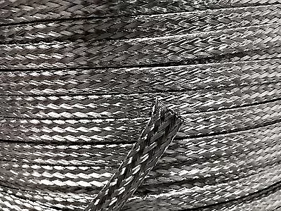 5 Feet 1/4 Braided Braid 304 Stainless  Expandable Sleeve Wire Harness Loom    • $9.94