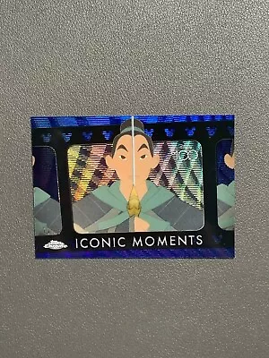 Topps Chrome Disney 100 Iconic Moments MULAN IM-7 Blue Wave Refractor /23! • $0.99