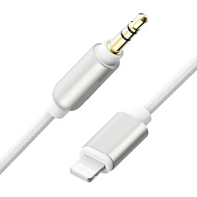 3.5mm AUX Audio Male Extension Cable Male Jack Stereo Plug Fits IPhone 15/14 UK • £7.40