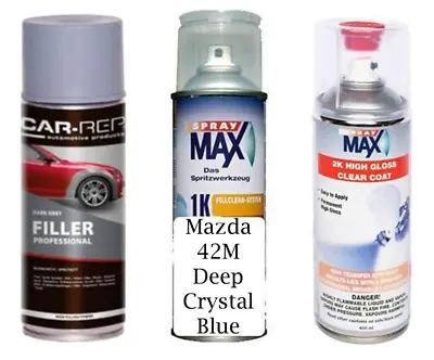 Auto Touch Up Paint Mazda 42M Deep Crystal Blue Plus 2k Clear Coat & Primer • $109.99