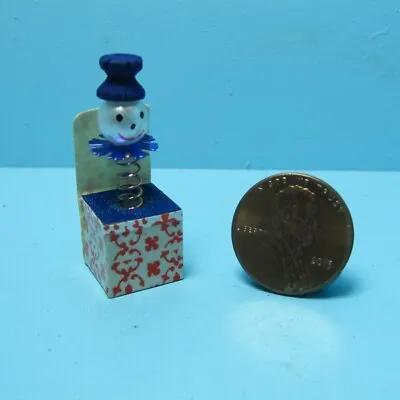 Dollhouse Miniature Jack In The Box Toy - Blue  B1640 • $2.69