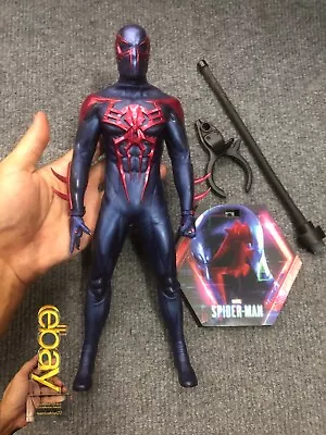 1/6 Hot Toys VGM42 Marvel Spider-Man 2099 Black Suit Action Figure Stand • $185