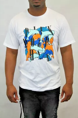 Pink Dolphin S/S POD SCRIPT T-SHIRT WHITE/MULTICOLOR ZZ11811PSWH • $15.99