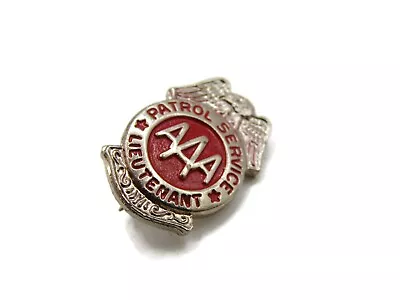 AAA Patrol Service Lieutenant Pin Silver Tone Nice Design • $9.99