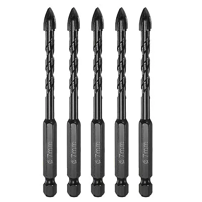 5pcs Masonry Drill Bit 7mm Concrete Drill Bit Hex Shank • $13.21