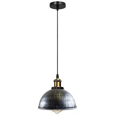 Vintage Ceiling Light Lamp Shades Pendant Light Metal Dome Easy Fit Living Room • £16.89