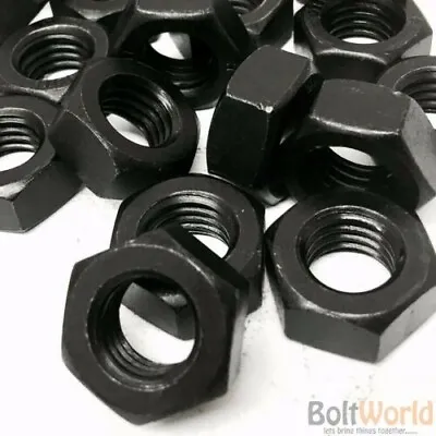 Metric Fine & Extra Fine Pitch Hex Full Nuts Self Colour Black High Tensile 8.8 • £4.66