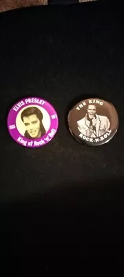 Elvis Presley King Of Rock And Roll Button Pins • $10